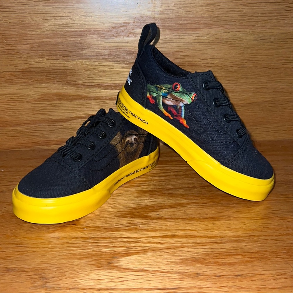 Vans x National Geographic PhotoArk Old Skool Black/Yellow Toddler Sneakers